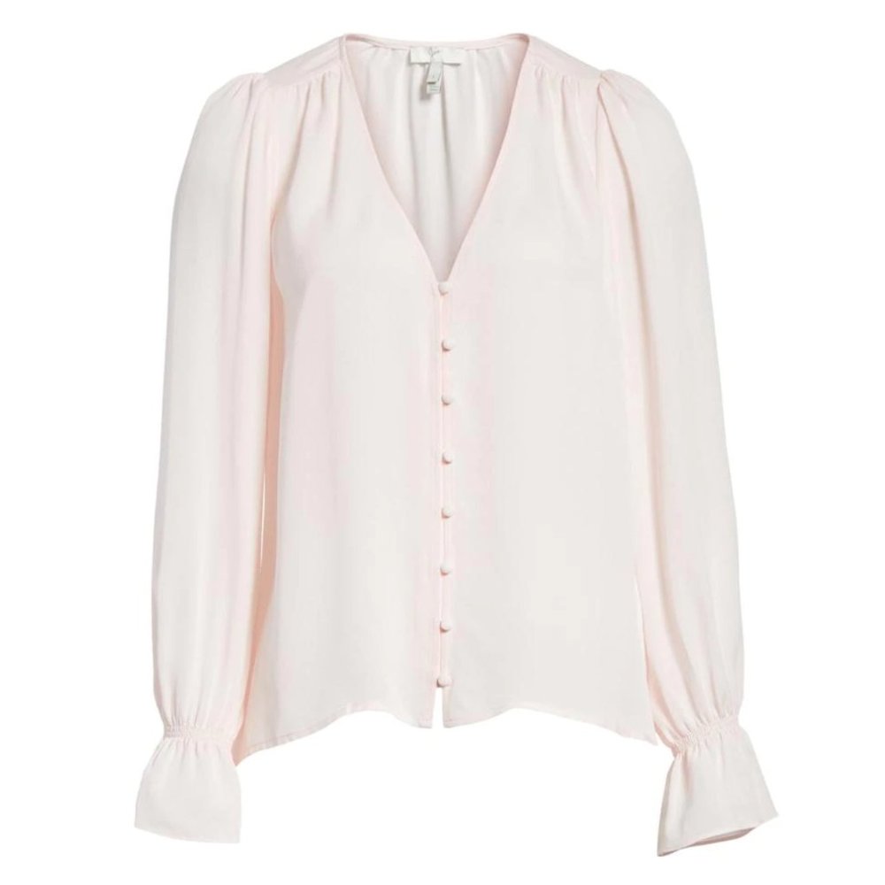 Joie Bolona 100% Silk Blouse - Rosewater - Picture 2 of 9